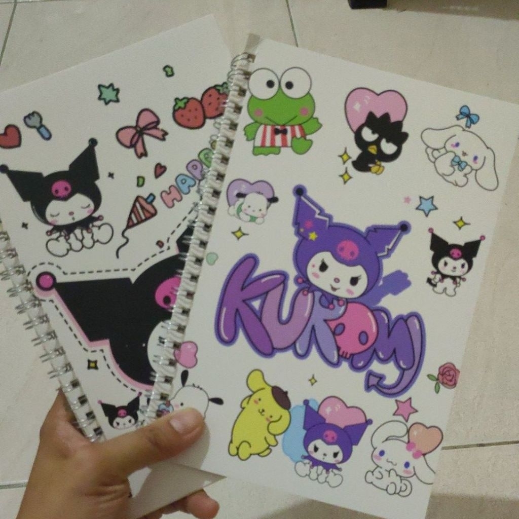 

Notebook Ring Motif Random A5 / Buku Tulis Sekolah Isi 60 Kuromi Cinnamoroll Melody