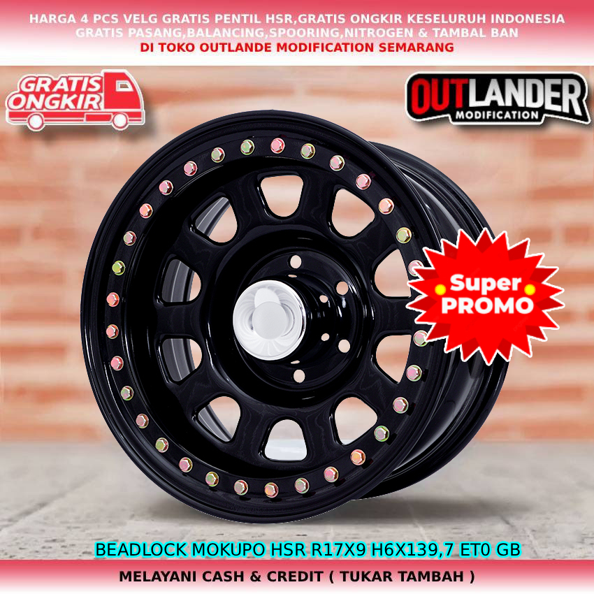 velg beadlock R17 velg mobil Pregio Travello L200 Pajero Strada Triton HiluxDouble dll velg offroad