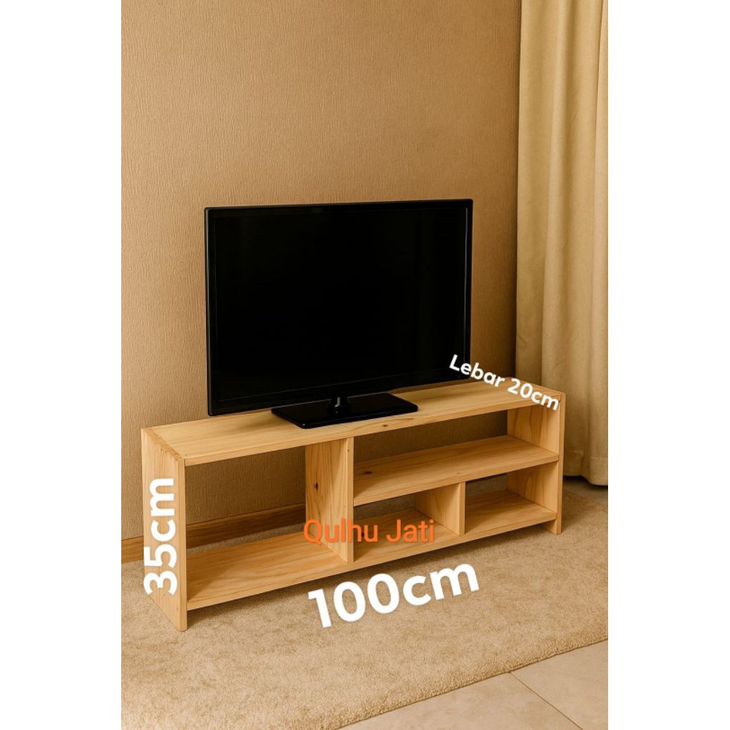 Meja TV minimalis LimitedEdition kayu jati belanda termurah terlaris