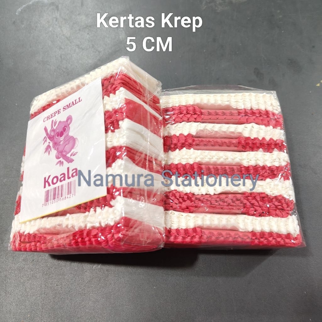 

1 Pak Kerta Krep Merah Putih Besar 5cm isi 10 Bungkus