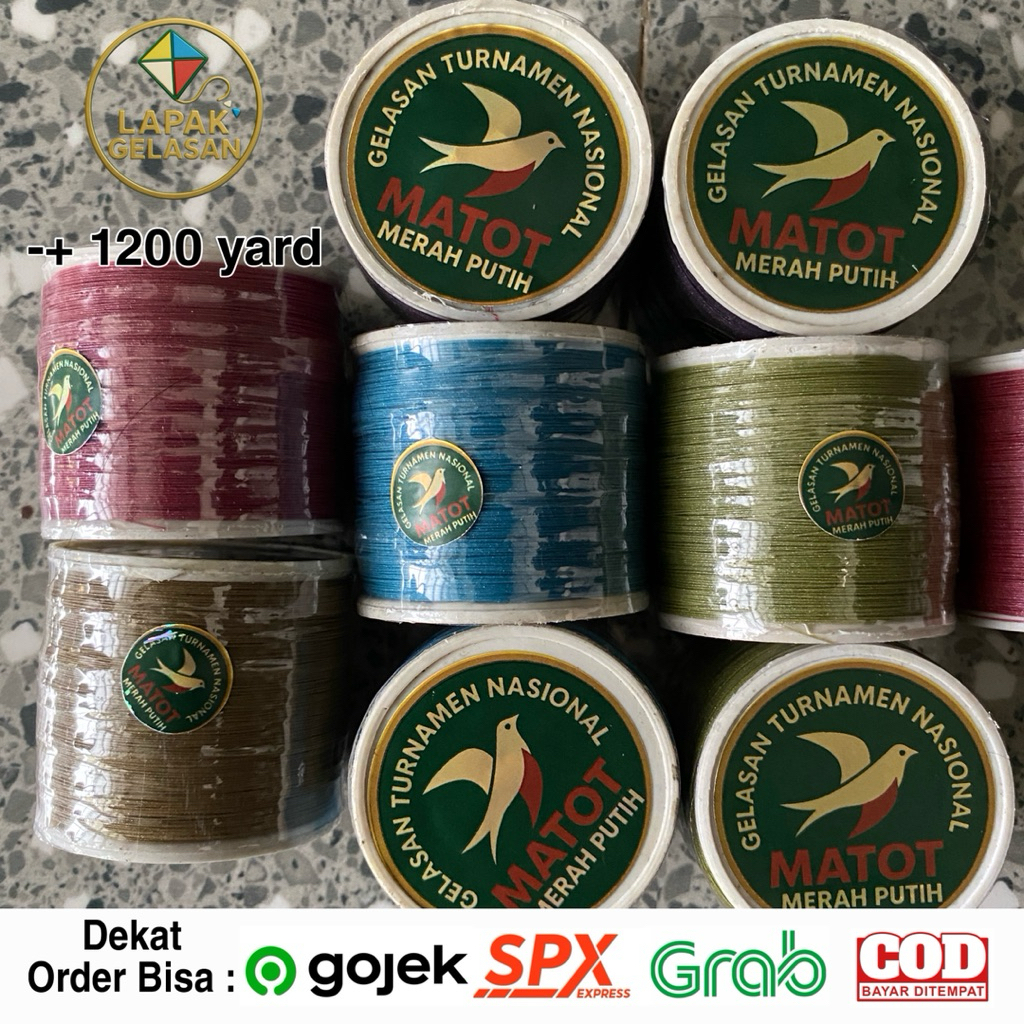 Gelasan Turnamen Merah Putih Matot Bahan Toray Super -+1200 Yard
