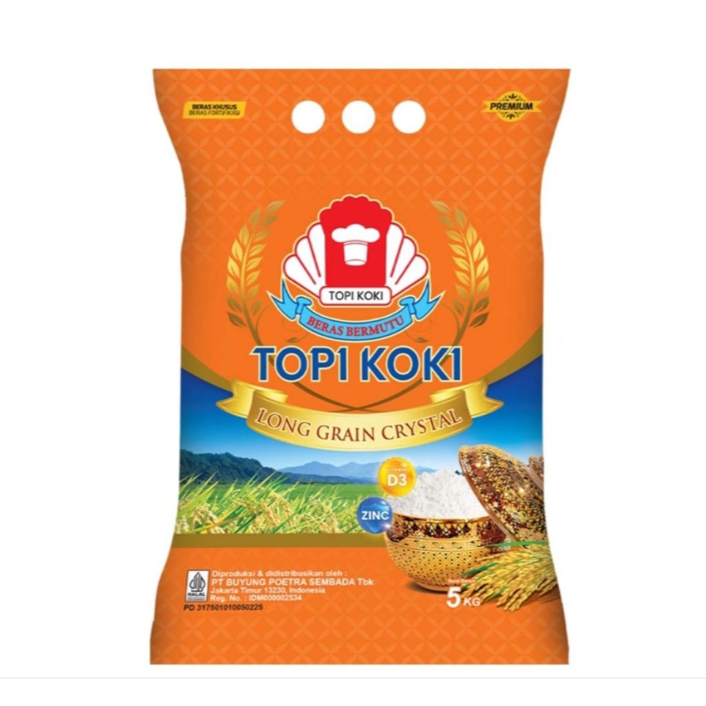 

Topi Koki Beras Bulir Panjang Kristal 5 kg