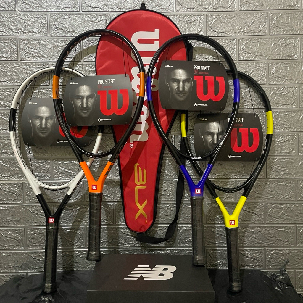 Raket Tenis Lapangan Carbon Matrix Premium WILSON HAMMER FREE Tas