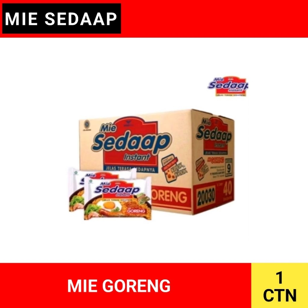 

MIE SEDAAP Mie sedaap goreng 1 dus isi 40 pcs