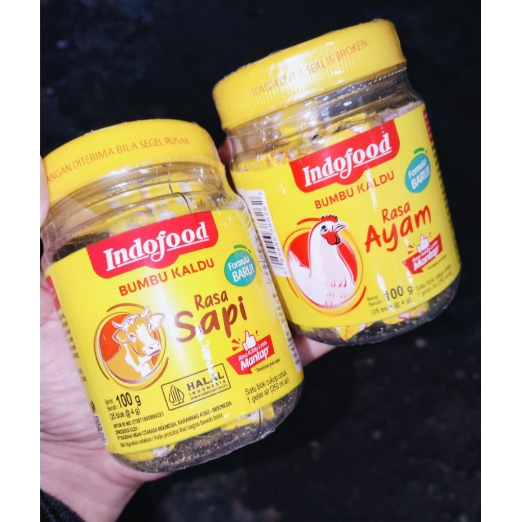 

Indofood Maggi Bumbu Kaldu ayam dan sapi isi 25blok(4gr) berat bersih 100gr