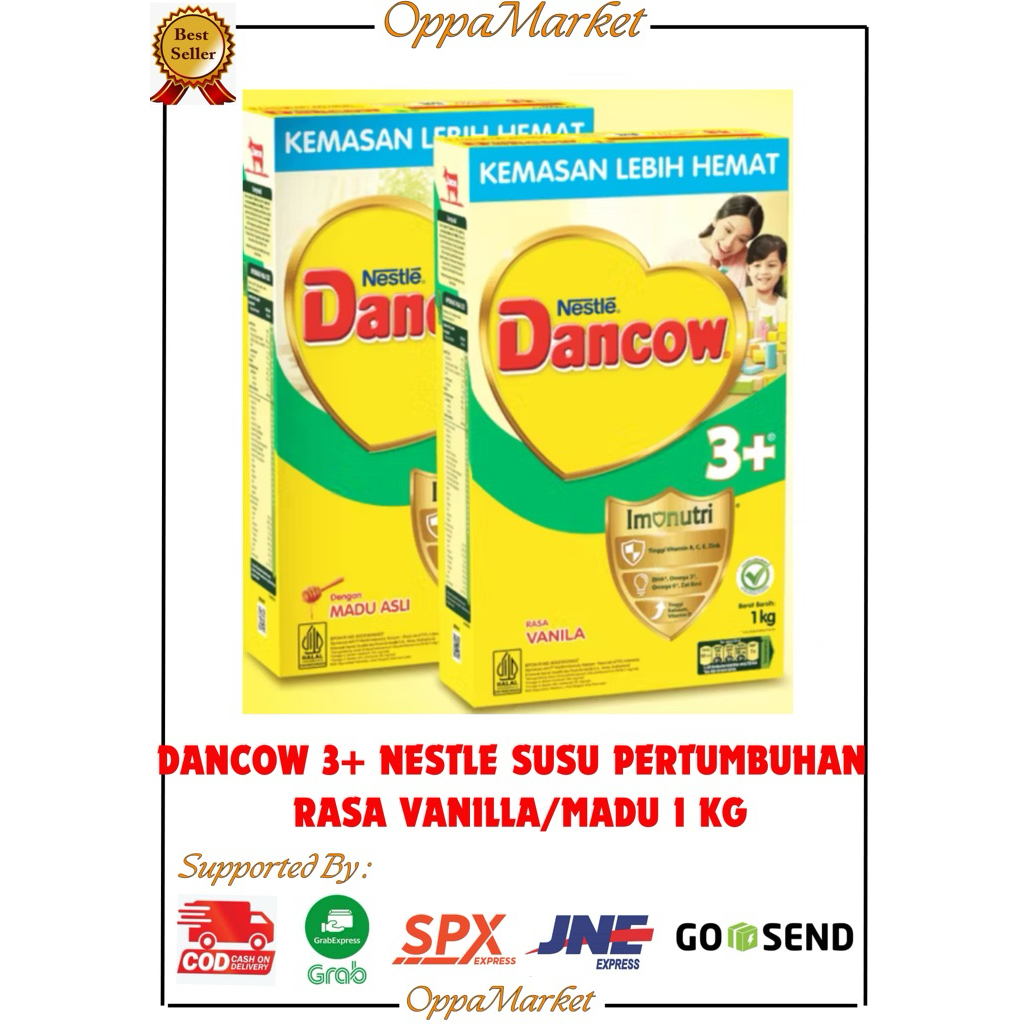 

Dancow 3+ Nestle Susu Pertumbuhan Kalsium Anak Nestle Rasa Vanilla / Madu 1 KG