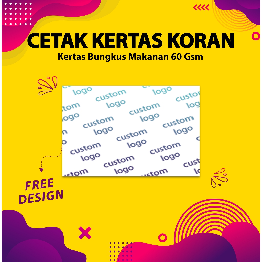 Custom Kertas Bungkus Nasi Padang | Wrapping Paper | Bungkus Kemasan