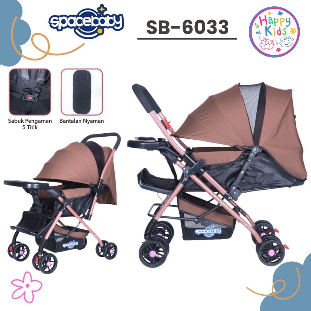 SPACEBABY BABY STROLLER SB-6033 | STROLLER BAYI