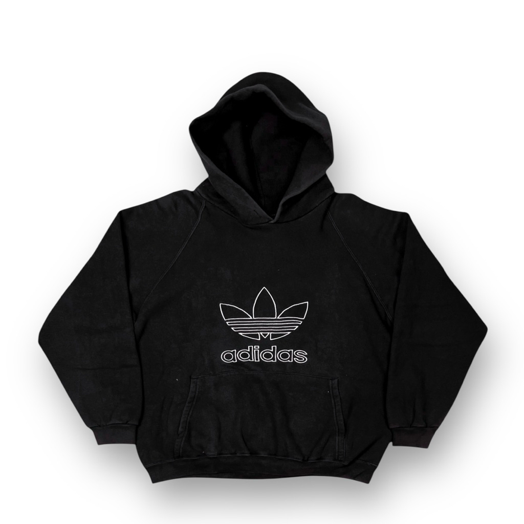 90s Adidas Trefoil Vintage Heavyweight Hoodie Oversized Fit