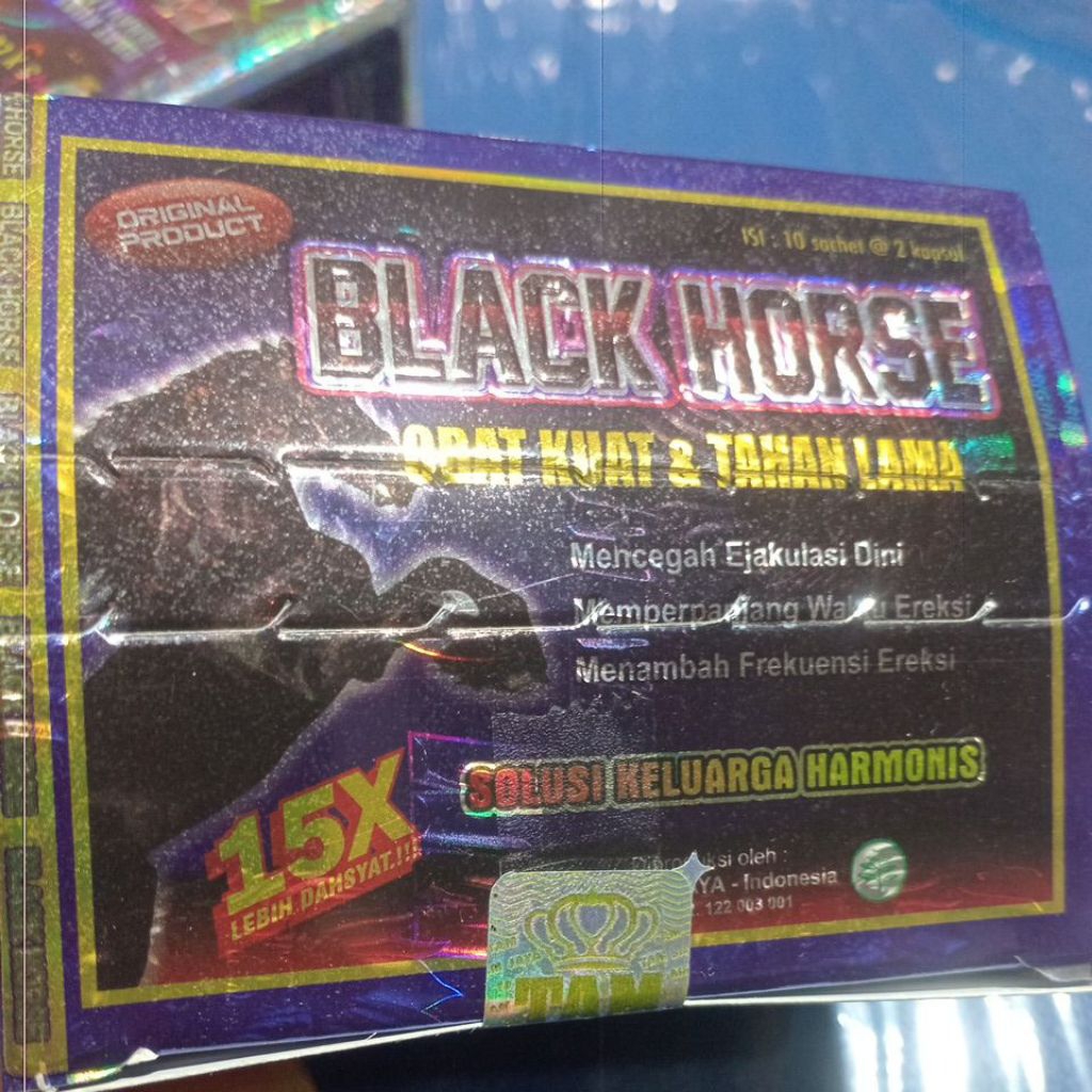 Kapsul Black Horse obat Kuat Tahan Lama // Kuda Liar X Original  Resmi Bpom