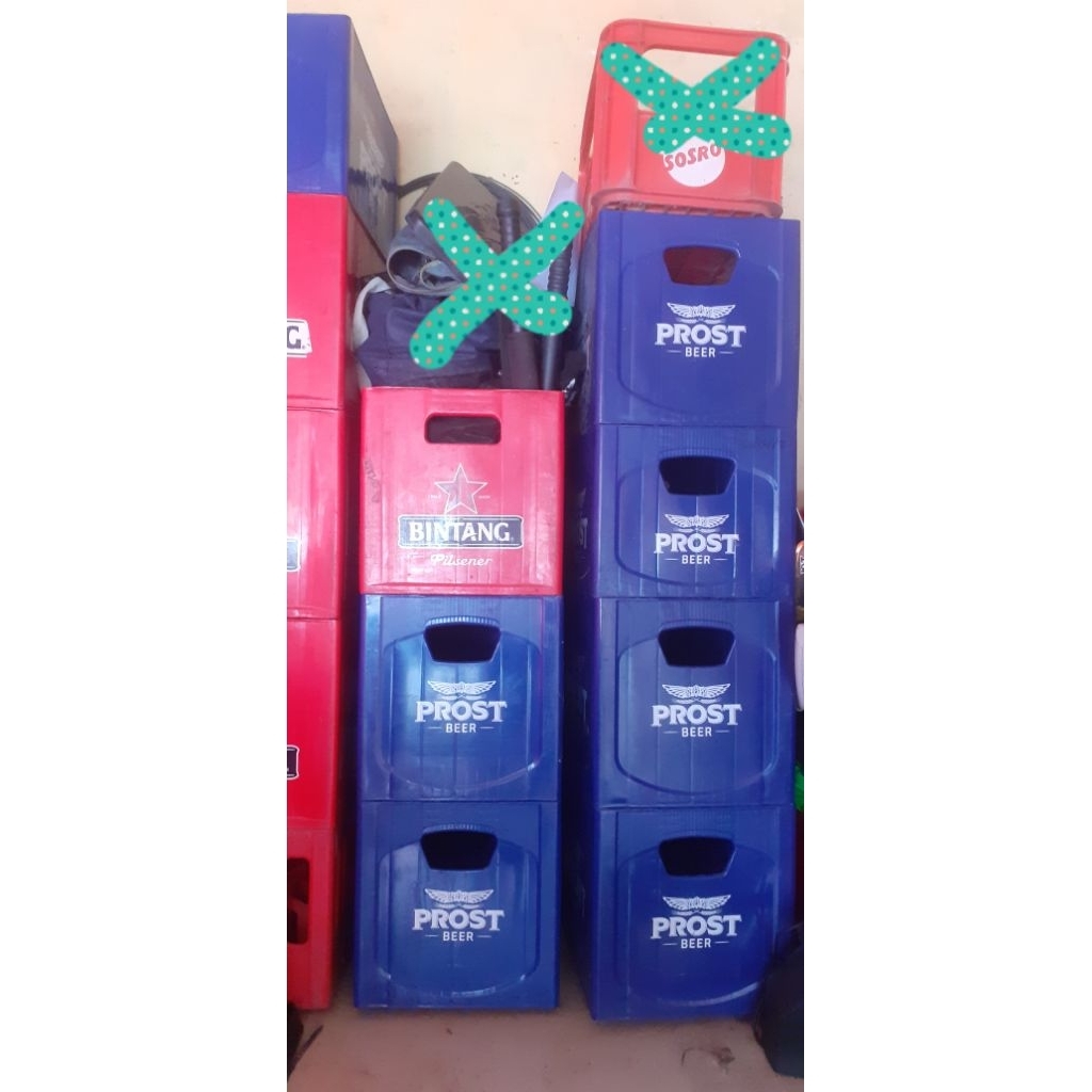 krat plastik botol Prost Beer tebal ukuran jumbo besar