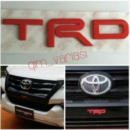 Emblem TRD Merah Original Fortuner TRD 2017 2018 2019<