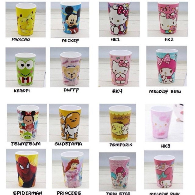 gelas melamin karakter lucu anak ya 00045