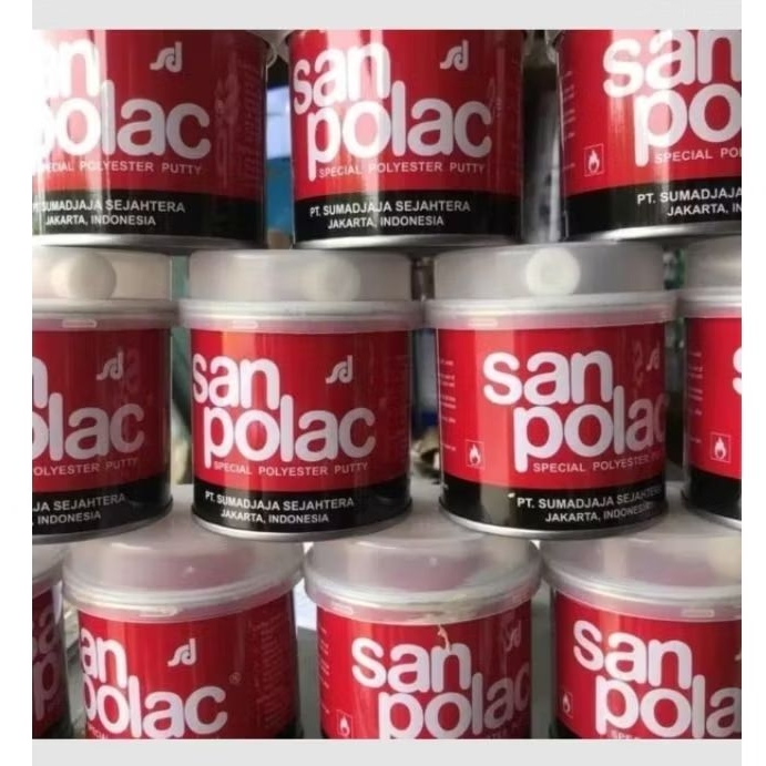 Dempul SANPOLAC / Dempul Besi Motor Mobil Hardener Kape