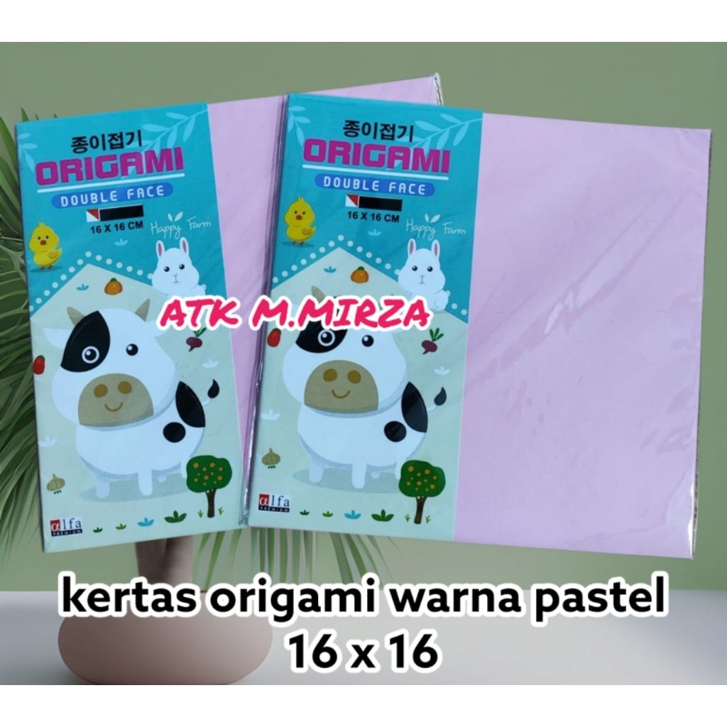 

Kertas Origami warna pastel