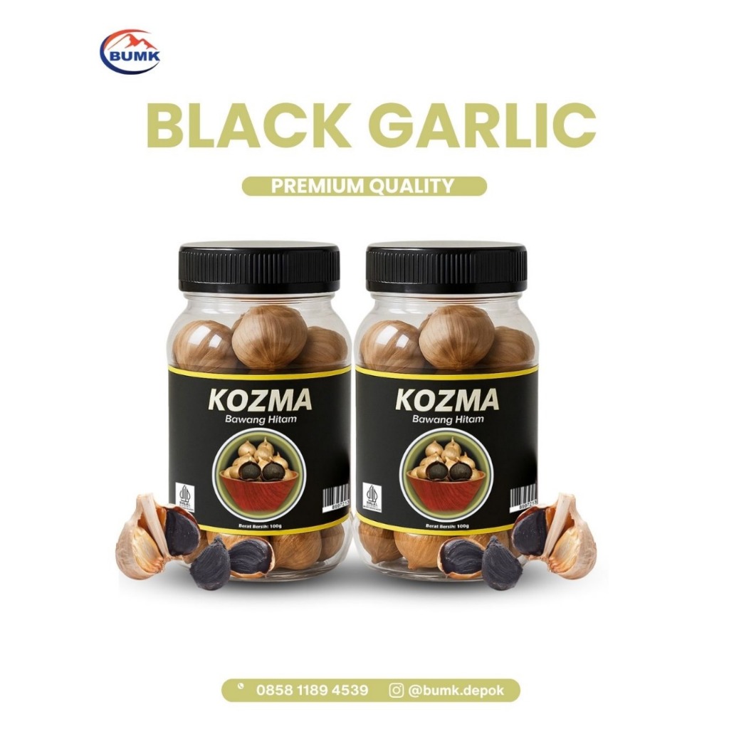

Black Garlic Bawang Hitam Bawang Putih Tunggal Premium 200g 2 Botol