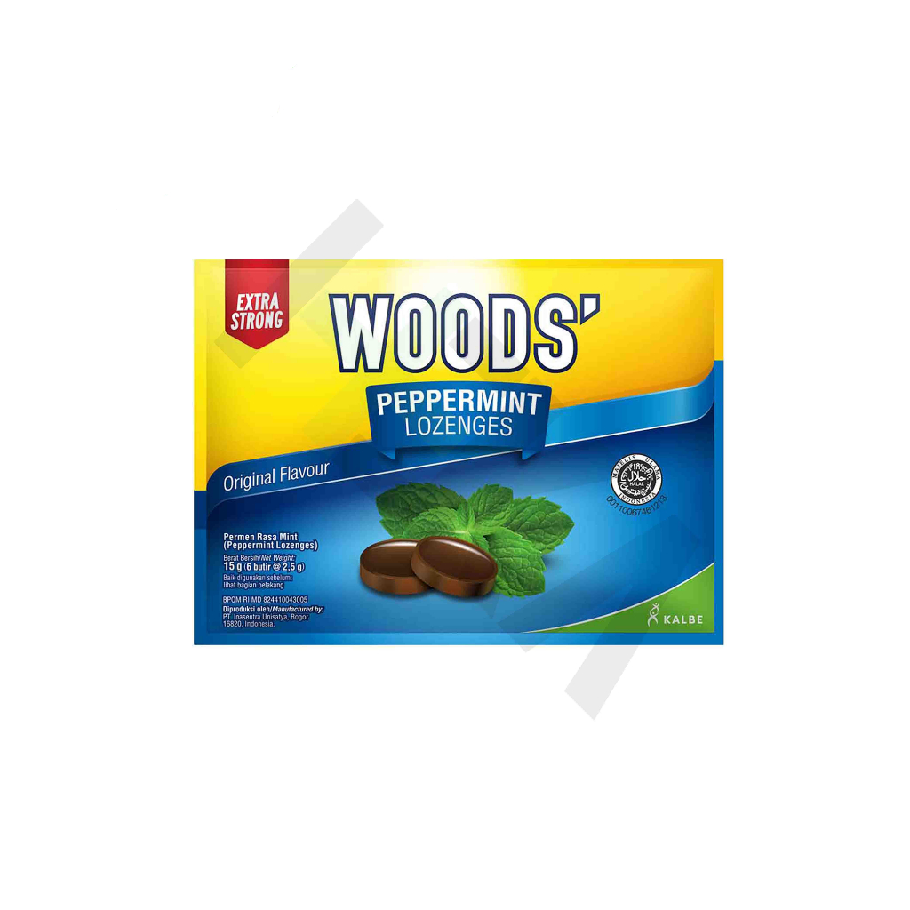 

Woods Peppermint Lozenges isi 6 - Permen Pelega Tenggorokan [Tembalang]