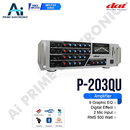 AI PRIME DAT P-203QU P203QU P 203QU Bluetooth Amplifier Mixer Ampli Mixing Home Karaoke 600 Watt