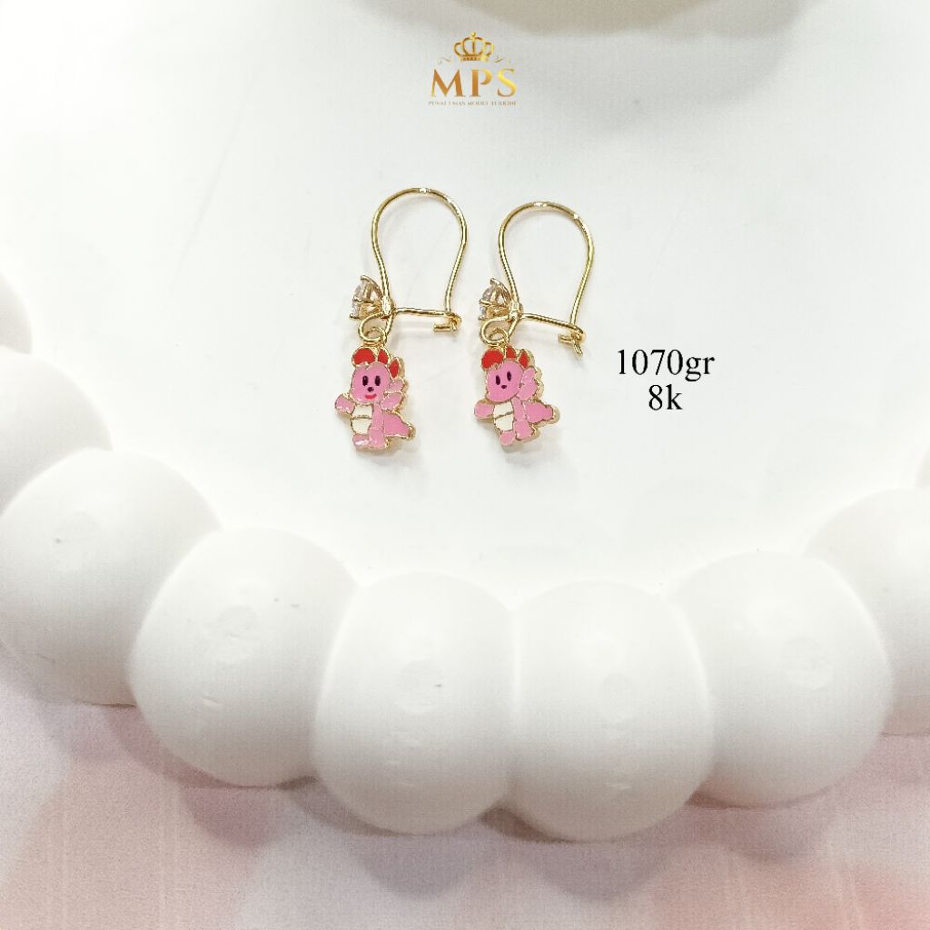 puterasokaraja NEW COLLECTION ANTING PANJANG BONEKA  EMAS ASLI KADAR 8K/375% TOKO EMAS PUTERA SOKARA