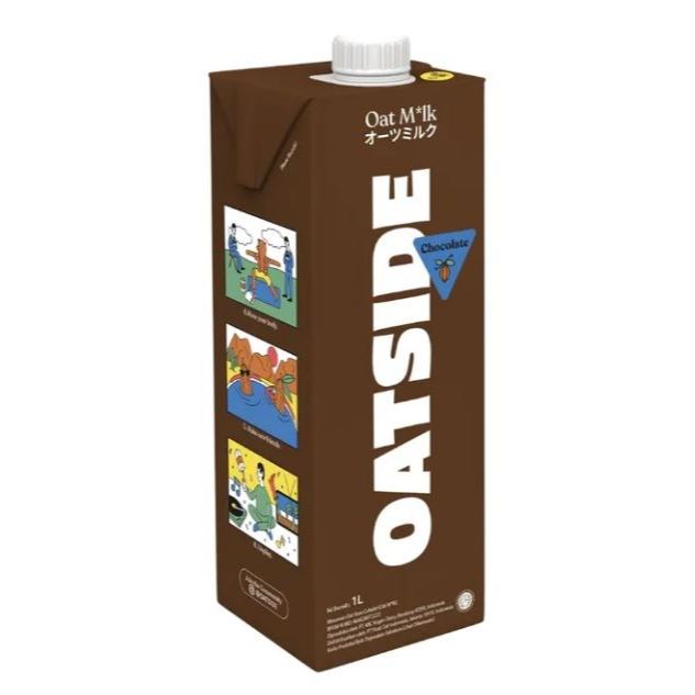 

Oatside Oat Milk Chocolate 1 L – Krim Nabati Rasa Dark Chocolate, 40-60% Gula Lebih Sedikit, Vegan & Bebas Laktosa