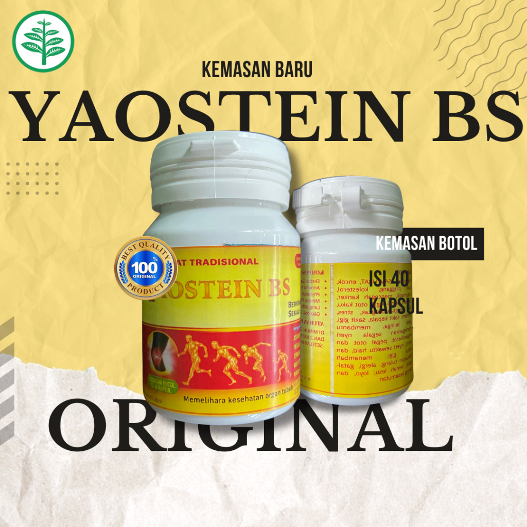 (BELI 3 GRATIS 1) YOSTIN BS (EDISI KHUSUS KEMASSAN BOTOL) ISI 40 KAPSUL (OBAT ASAM URAT, NYERI SENDI
