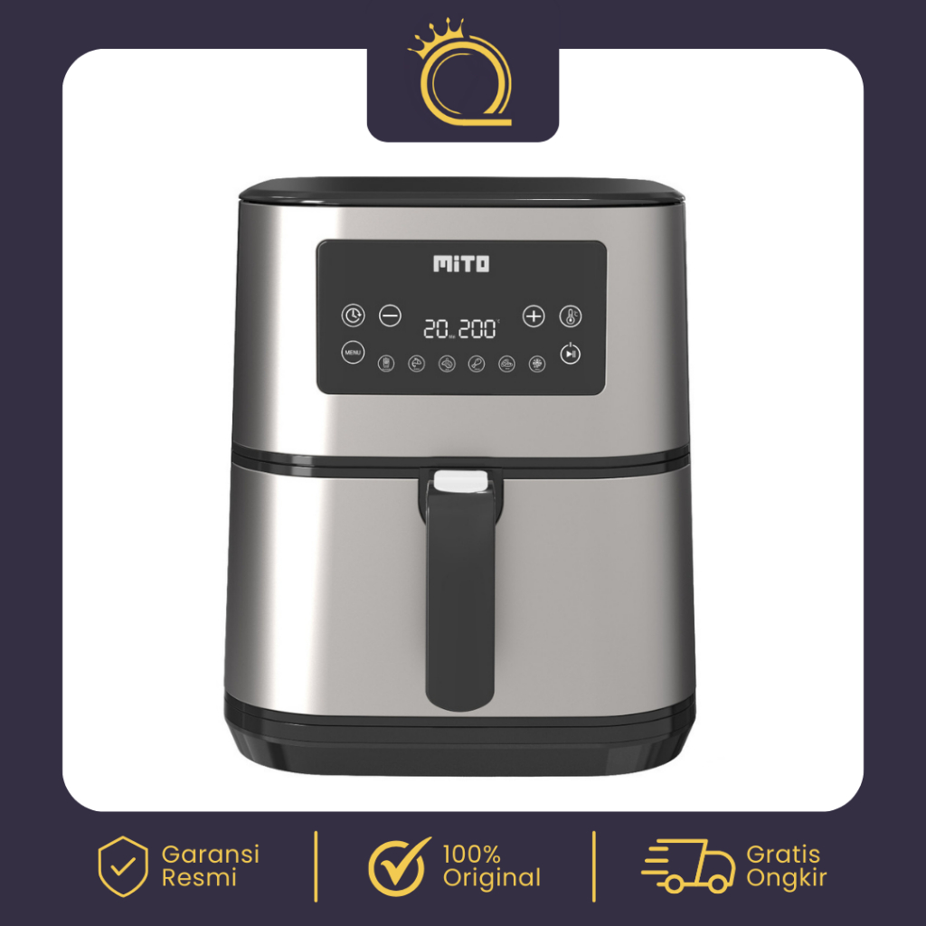 MITO Grande Digital Air Fryer Low Watt 6 Liter AF-10 DigiFry Penggoreng Tanpa Minyak