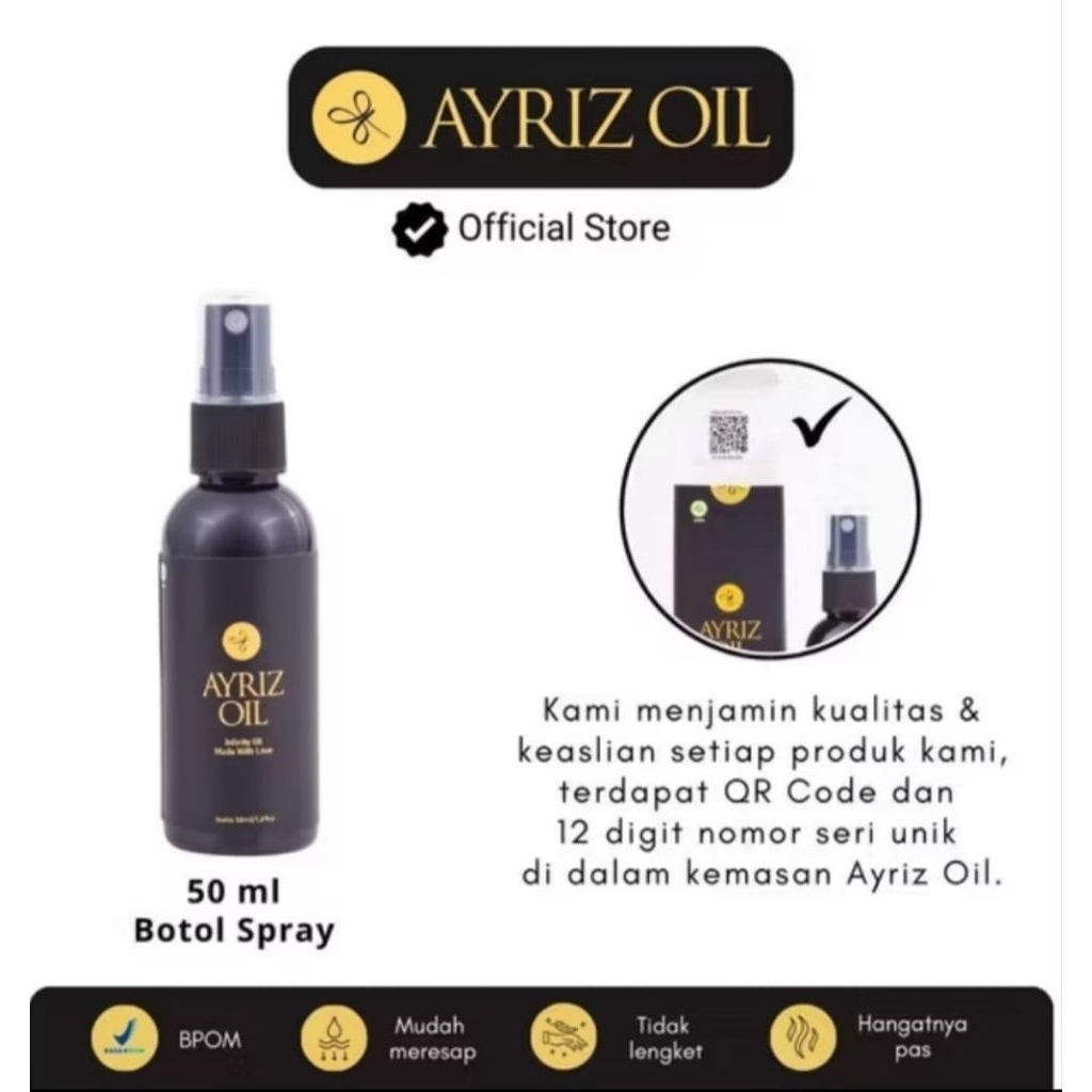 𝗢𝗥𝗜𝗚𝗜𝗡𝗔𝗟 Ayriz Oil Travel Size 100ml - Original 100% Minyak Balur Nusantara - Minyak Urut - Minyak T