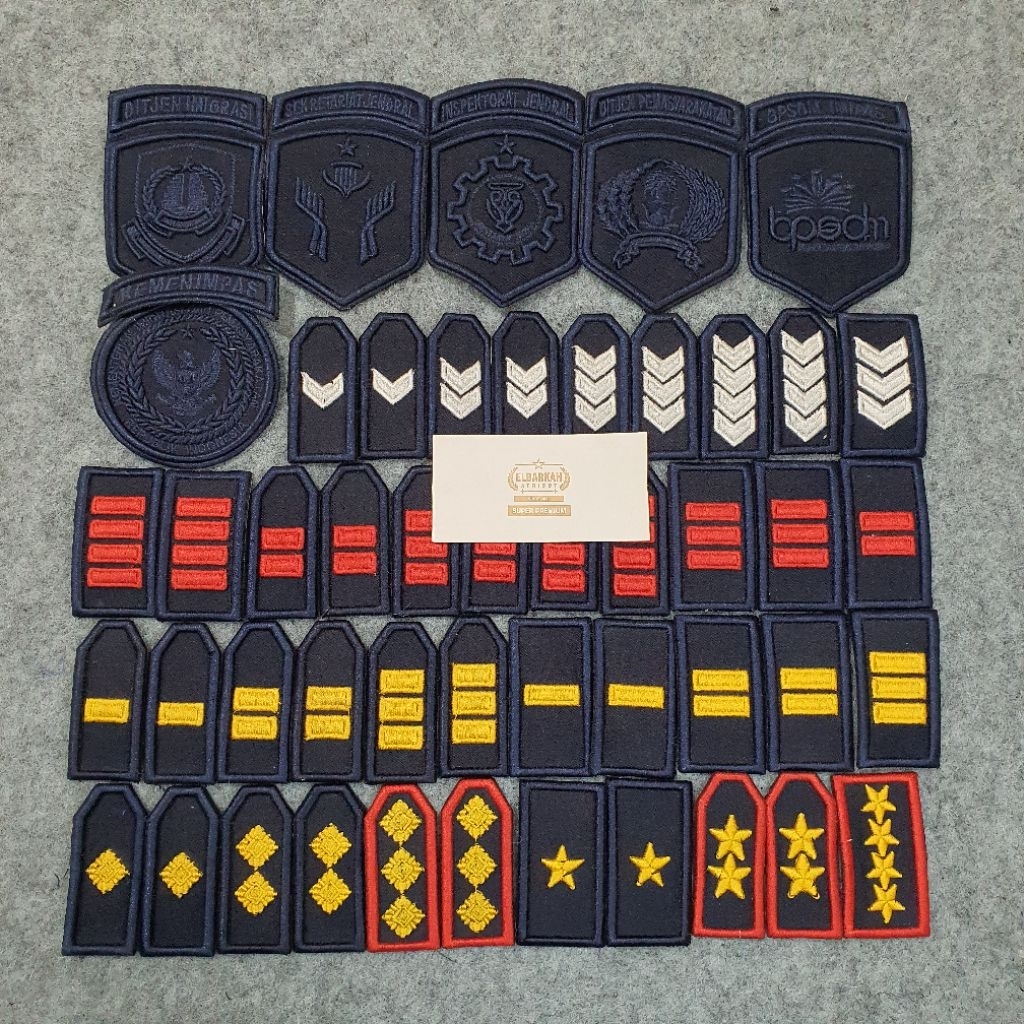 PANGKAT PDL BORDIR TIMBUL KEMENIMIPAS IMIPAS TERBARU LENGKAP GOLONGAN 2A 2B 2C 2D 3A EB 3C 3D 4A 4B 