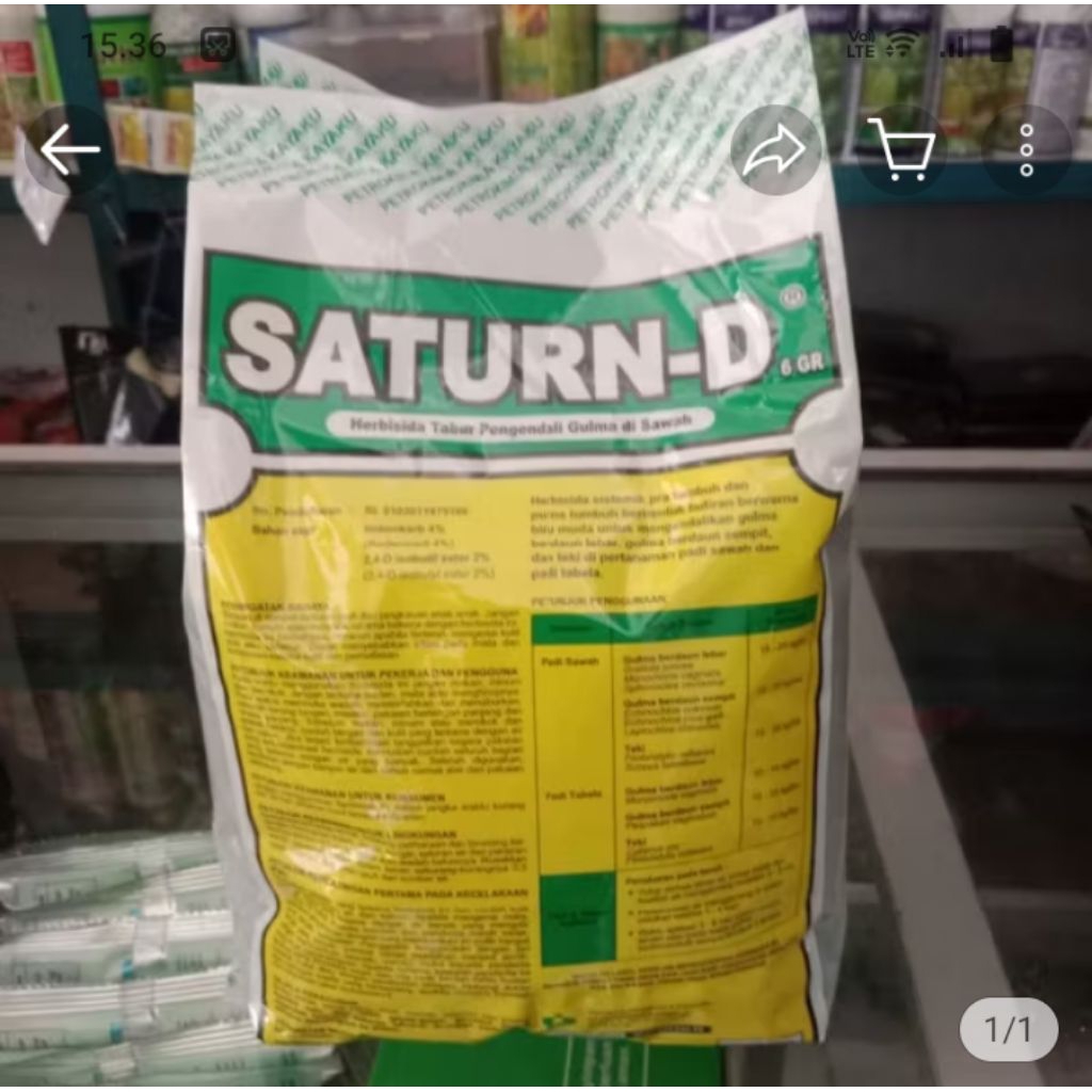 SATURN-6 GR/herbisida tabur/obat rumput tabur/gulma daun lebar/gulma daun sempit/rumput teki/herbisi