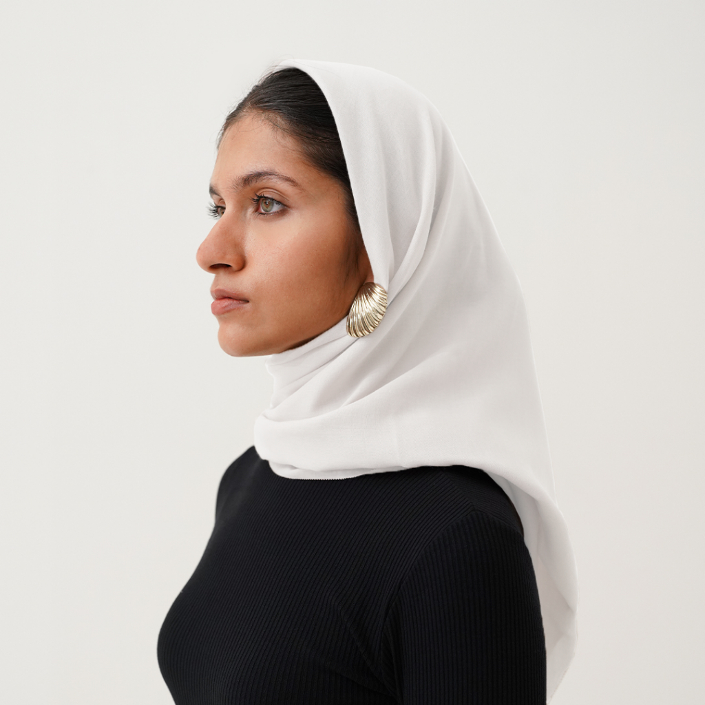 Queensland Square Voal Hijab Segi Empat L03000042Q Putih