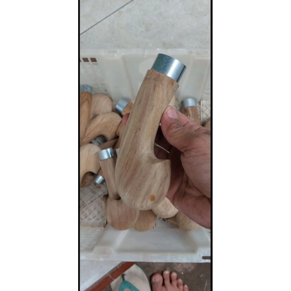 gagang golok jengkolan kayu jati SUPER/TPK