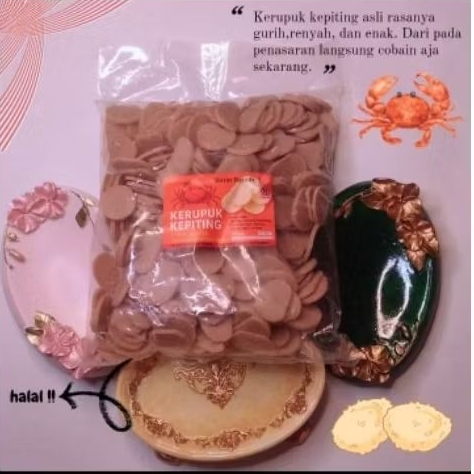 

Kerupuk kepiting mentah kemasan 1kg