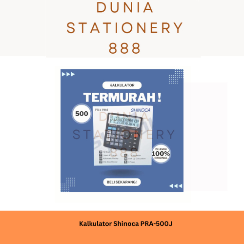

Kalkulator Shinoca PRA-500J 12 Digit