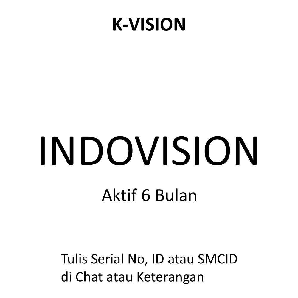 K-VISION PAKET INDOVISION 6 BULAN