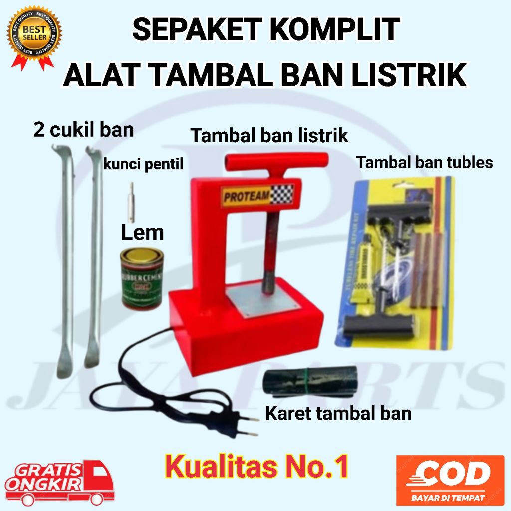 Alat Tambal Ban Listrik Komplit tambal ban motor sepeda tubles non tubeles tambal ban elektrik