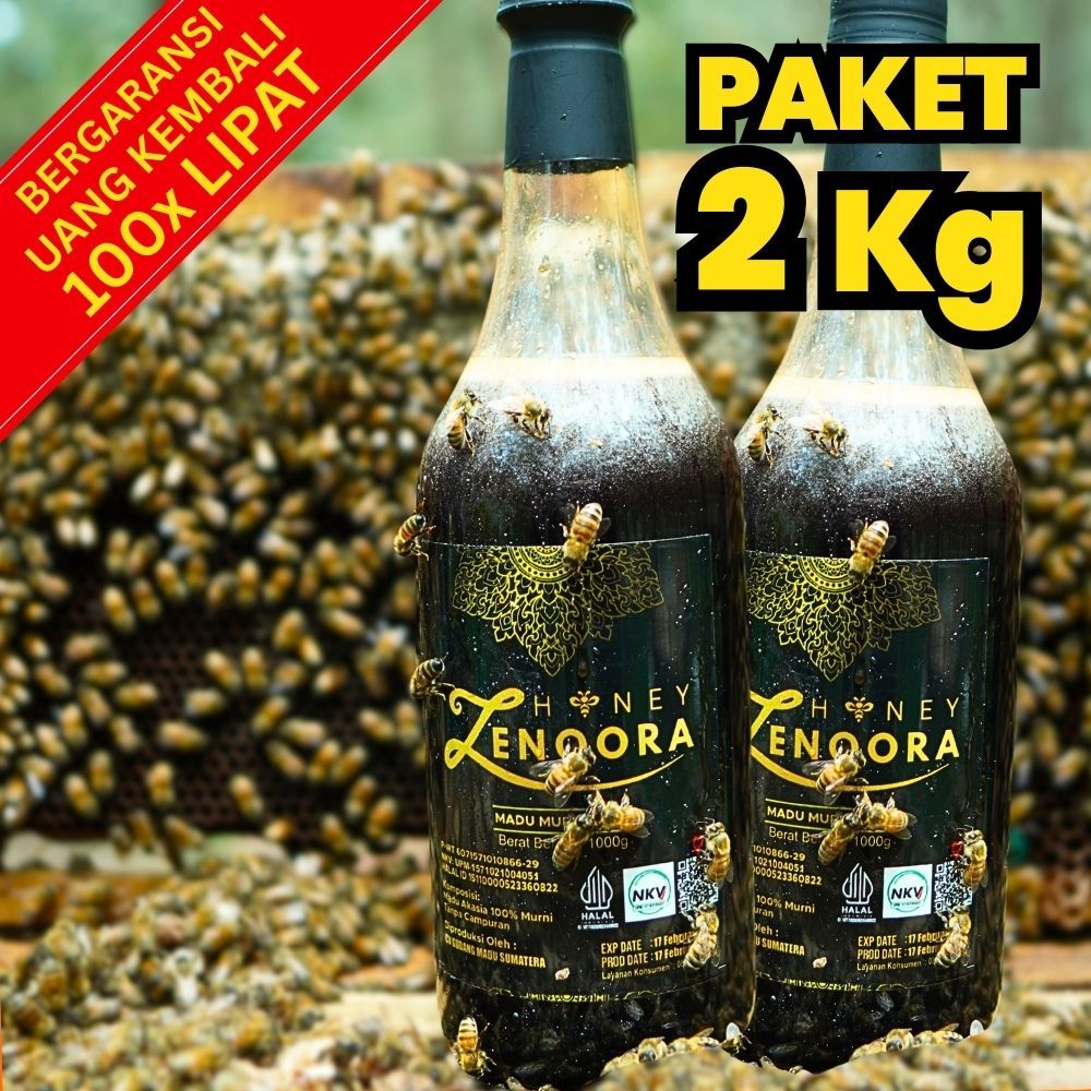 

MADU MURNI 2 KG PREMIUM AKASIA ZENOORA— Terjamin Murni, Bersertifikat NKV, izin edar, & HALAL