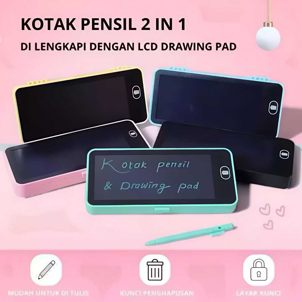 

Tempat Pensil Canggih LCD Drawing Pad plus Pen