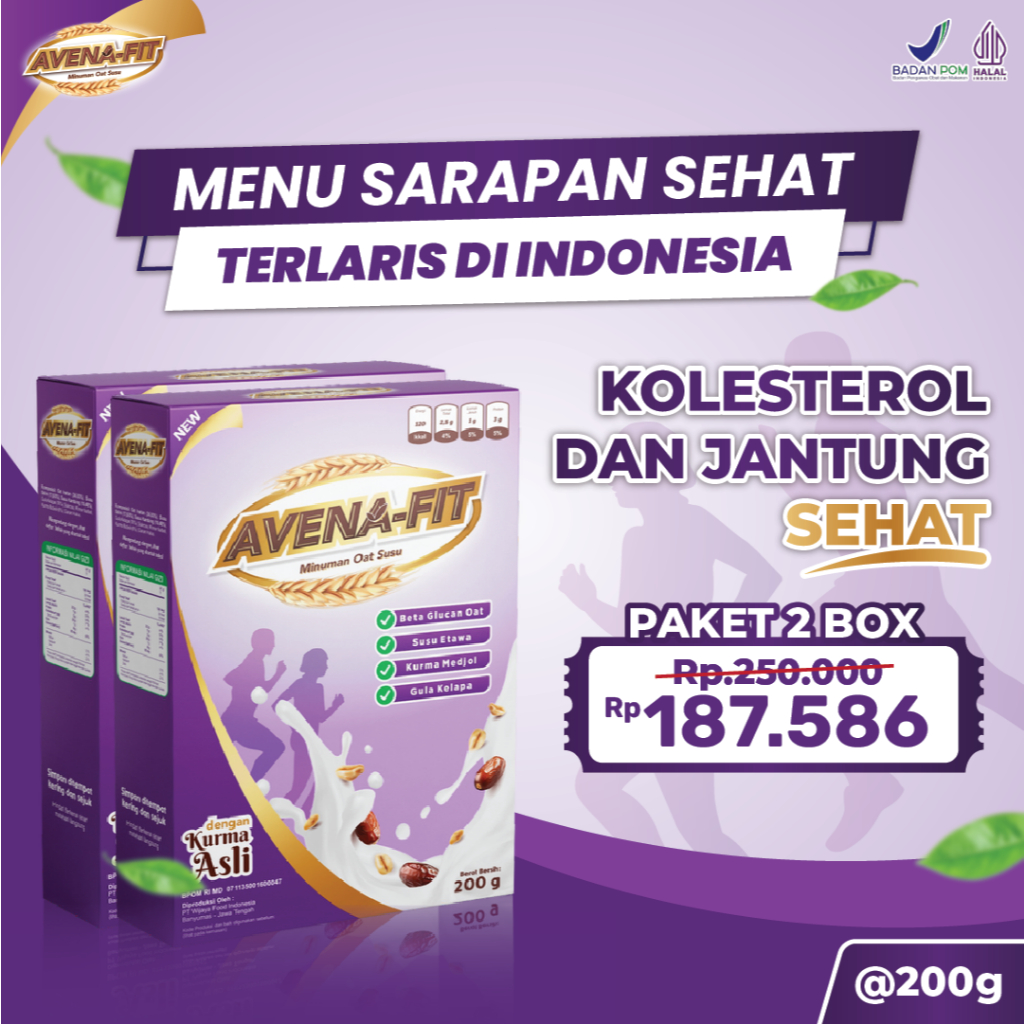 

AvenaFit - Pilihan Sehat Mengatasi Kolesterol Tinggi dan Kesemutan Mudah Hanya Dengan Sereal Oat Susu Avenafit