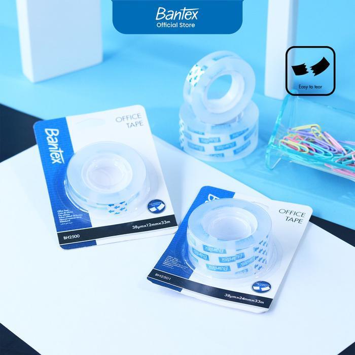 

Bantex Isolasi Bening/Selotip Bening/Lakban Bening Core Kecil Lebar 12mm/24mm BH250X