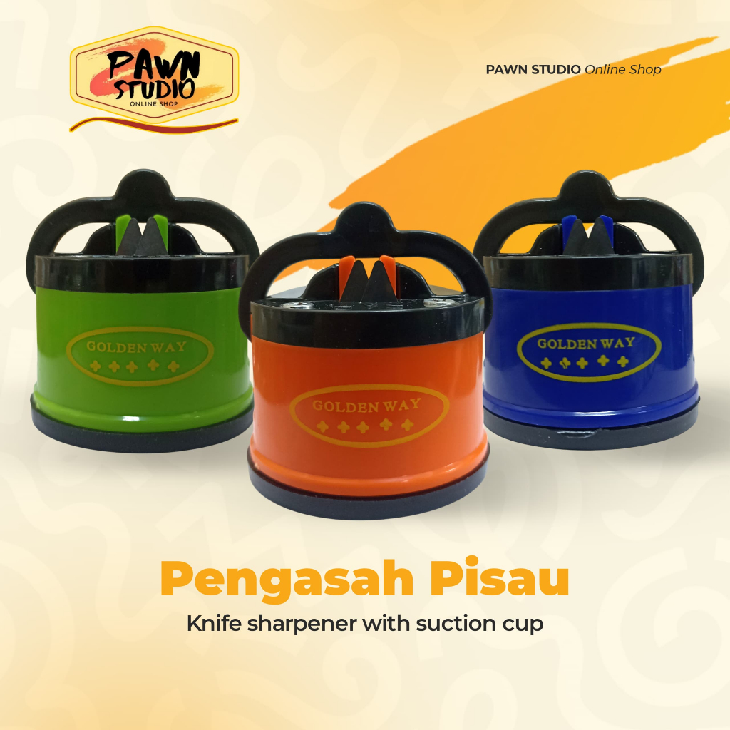 Alat Pengasah Pisau Asli Golden Way / Asah Pisau Gunting Knife Sharpener / Asahan Pisau Golden Way