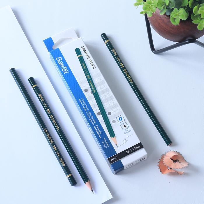 

Bantex Pensil Kayu / Graphite Pencil 2B Bisa Untuk Komputer Isi 12 Pcs Per Pack