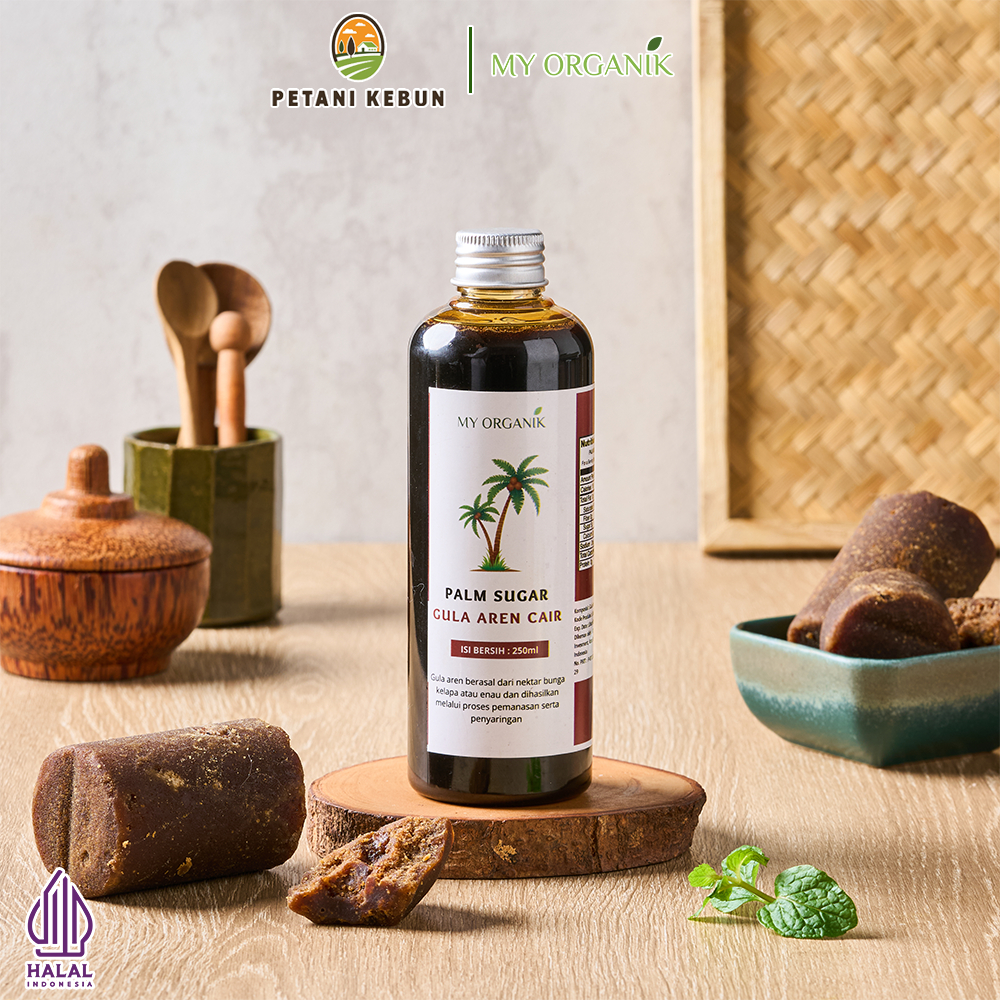 

My Organik Gula Aren Murni 250ml Asli 100% untuk Kopi, Es Teh, Dessert & Masakan