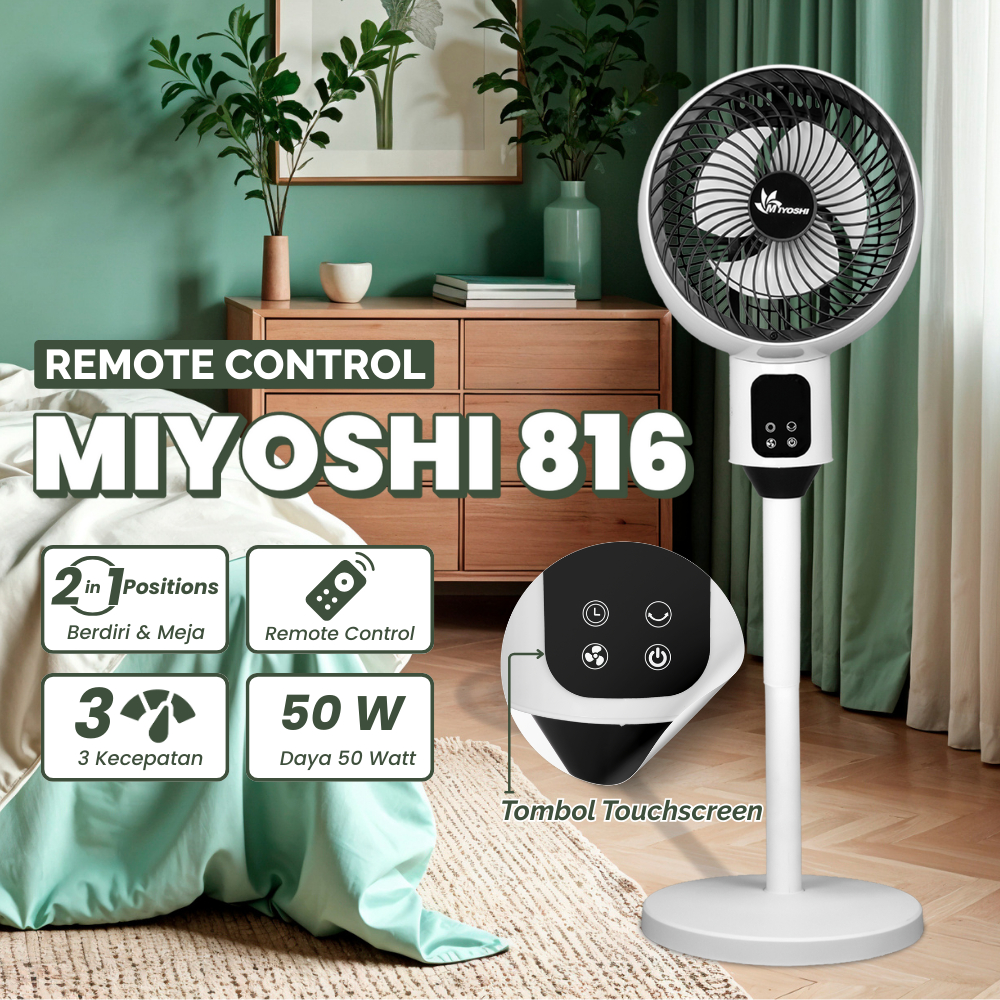 MIYOSHI - KIPAS ANGIN REMOTE/KIPAS ANGIN VIRAL/FAN REMOTE