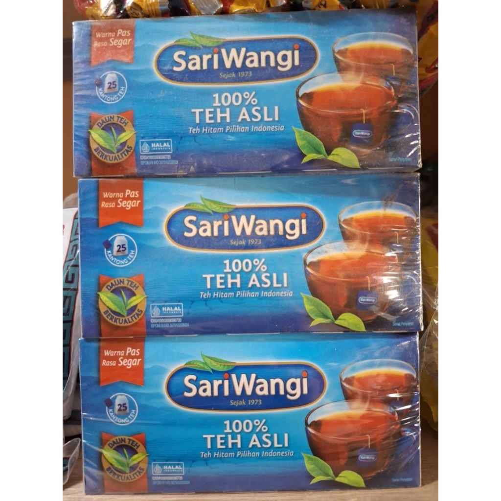 

SariWangi Teh Asli 100% (1kotak isi 25 kantong teh)
