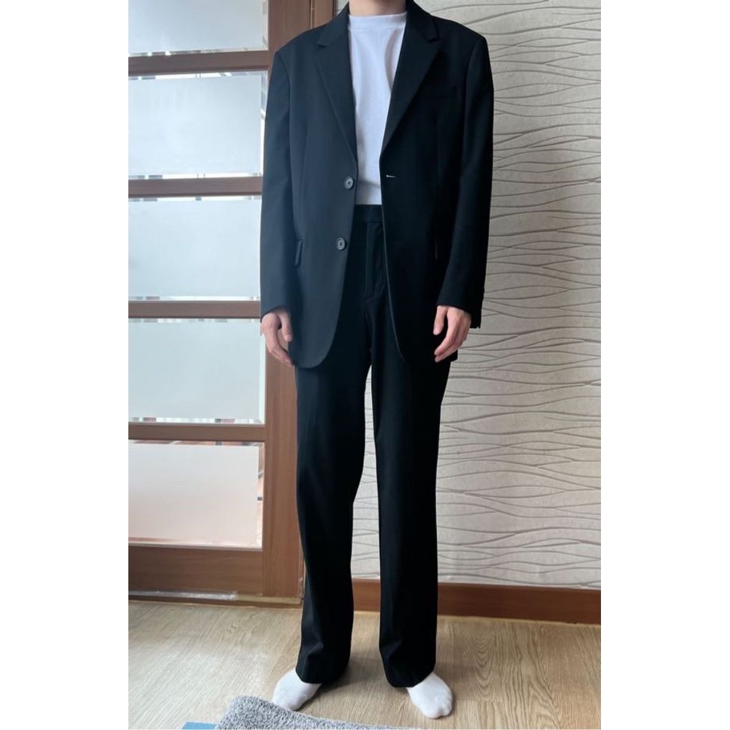 Musinsa Standard set setelan jas blazer celana warna hitam size XL