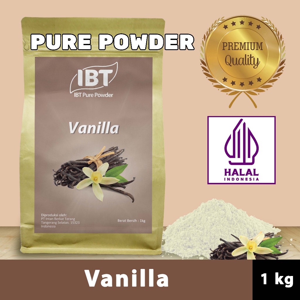 

Pure Vanilla Powder Essence Murni Bubuk Vanila Import Makanan Kue