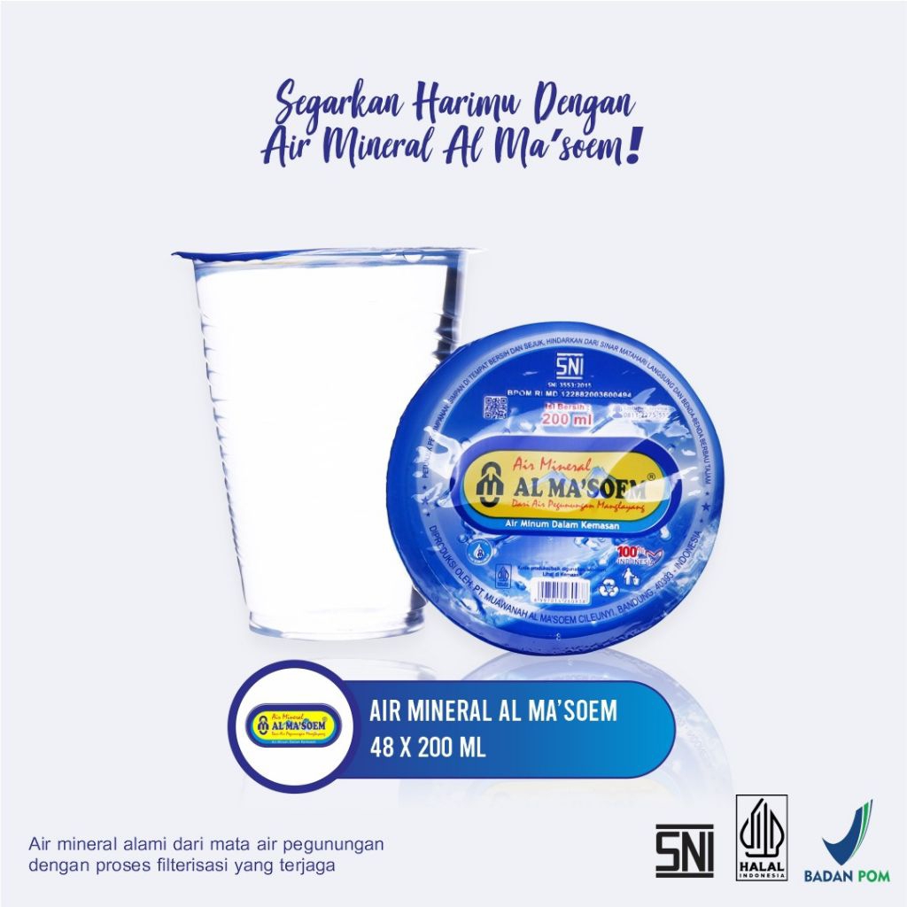 

Air Mineral Al Ma'soem Cup 200 ml