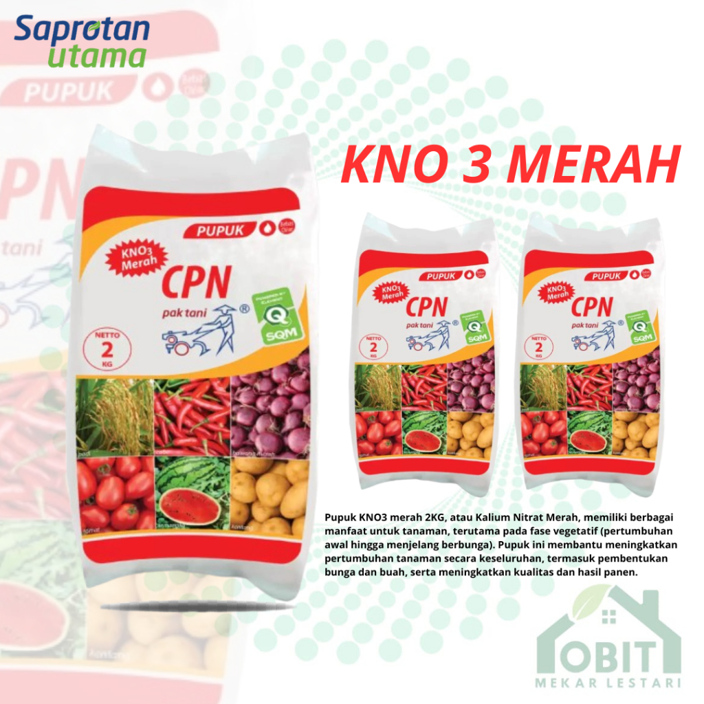 Pupuk KNO MERAH PAK TANI 1KG KNO3 Murah Prill Pembesar Buah KEMASAN PABRIK ORIGINAL