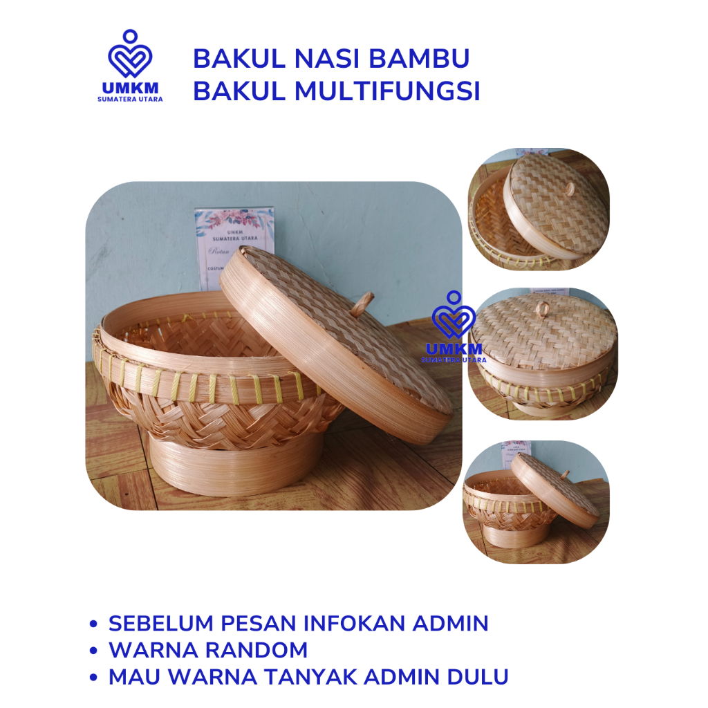 Bakul Nasi mini Bambu / Bakul kukus bambu / bakul nasi kukus/ bakul bambu / bakul jawa / tenggok bam