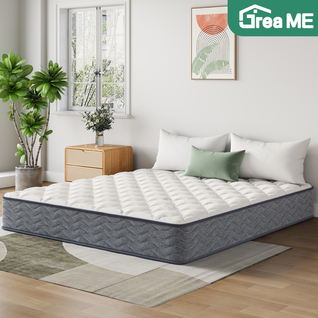 COD Kasur Springbed Spons Busa Tebal 20/26cm Empuk Lantai Matras Anti Lembab Free Bantal